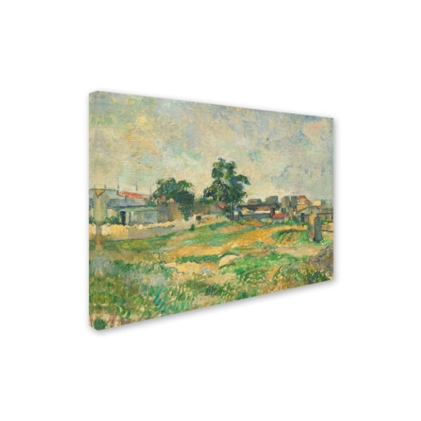 Paul Cezanne 'Landscape Near Paris 1876' Canvas Art,24x32